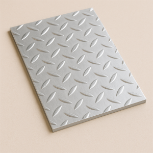 Алюминиевый рифленый лист даймонд 1,2х500х500 мм АМг3 в наличии в Новосибирске